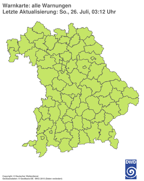 Aktuelle Wetterwarnungen für  Hannover