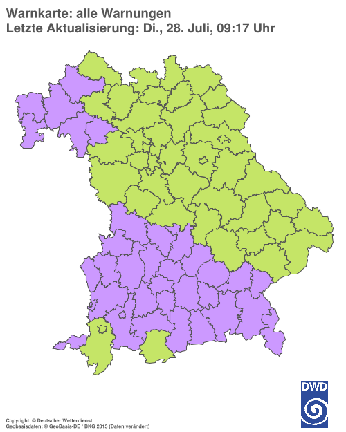 Aktuelle Wetterwarnungen für  Hannover