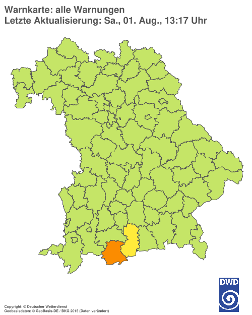 Aktuelle Wetterwarnungen für  Hannover
