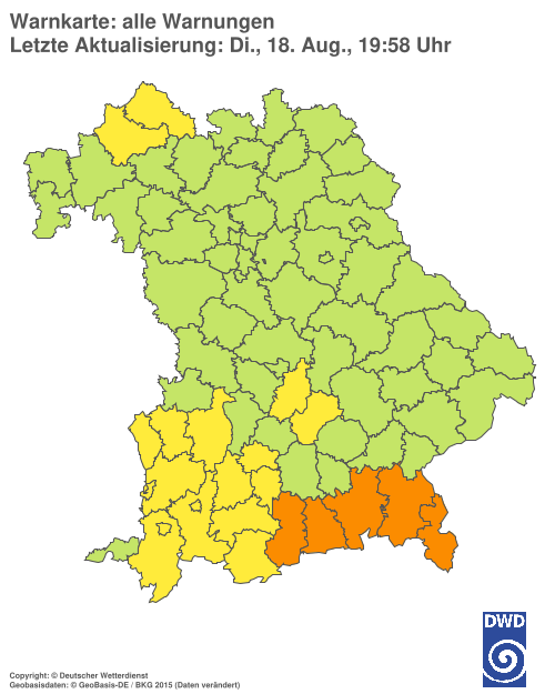 Aktuelle Wetterwarnungen für  Hannover