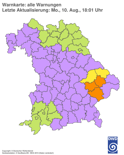 Aktuelle Wetterwarnungen für  Hannover