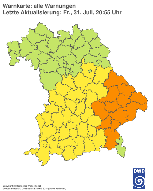 Aktuelle Wetterwarnungen für  Hannover