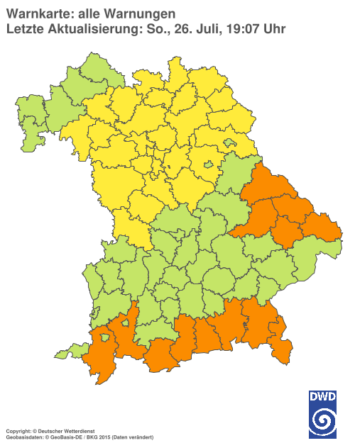 Aktuelle Wetterwarnungen für  Hannover