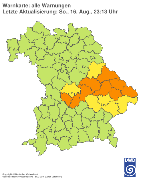 Aktuelle Wetterwarnungen für  Hannover