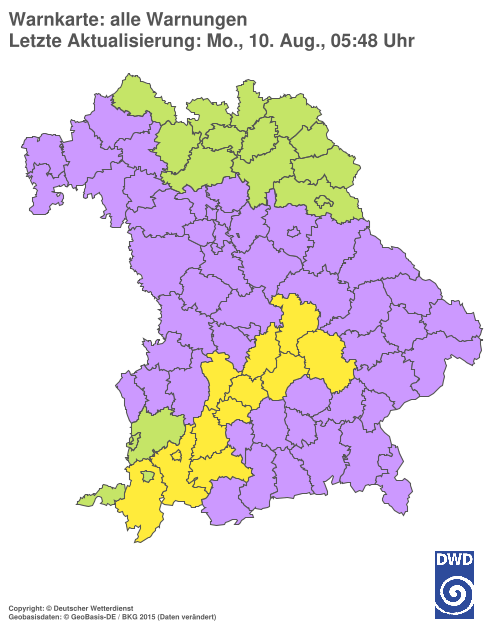 Aktuelle Wetterwarnungen für  Hannover