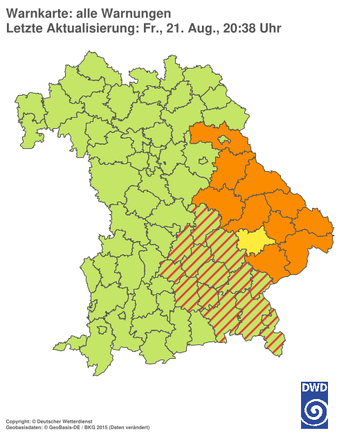 Aktuelle Wetterwarnungen für  Hannover