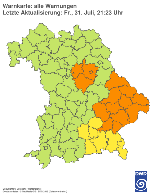 Aktuelle Wetterwarnungen für  Hannover