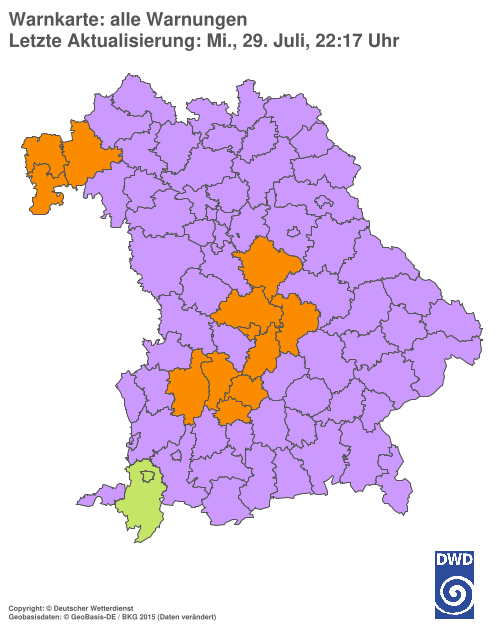 Aktuelle Wetterwarnungen für  Hannover