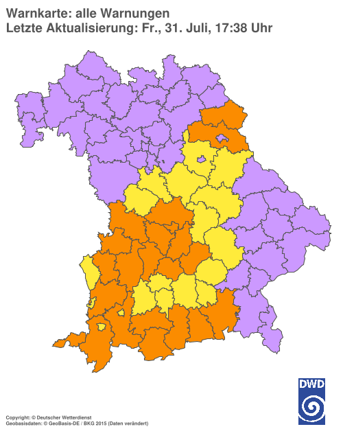 Aktuelle Wetterwarnungen für  Hannover