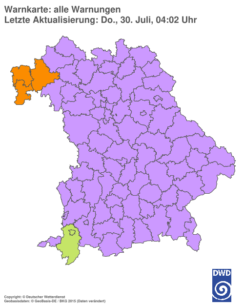 Aktuelle Wetterwarnungen für  Hannover
