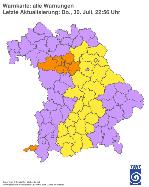 Aktuelle Wetterwarnungen für  Hannover