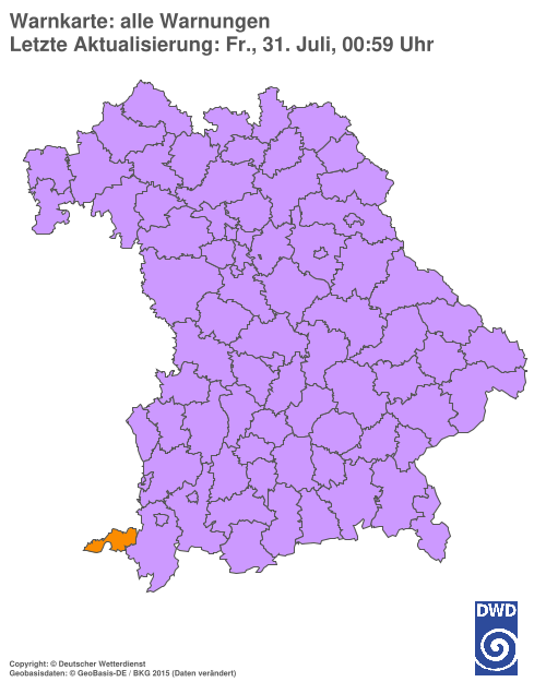 Aktuelle Wetterwarnungen für  Hannover