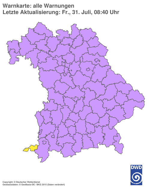 Aktuelle Wetterwarnungen für  Hannover