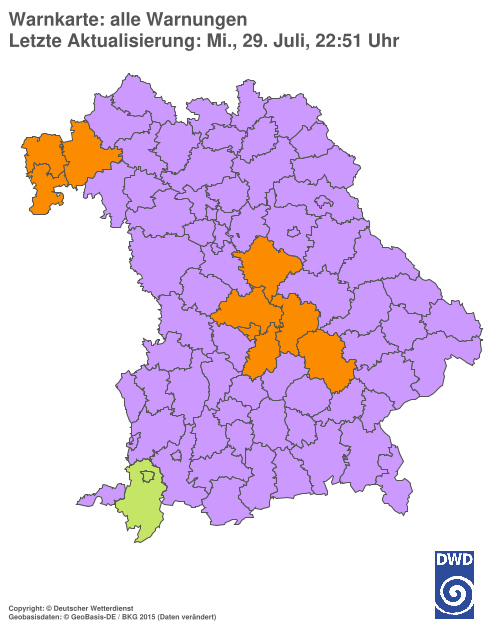 Aktuelle Wetterwarnungen für  Hannover