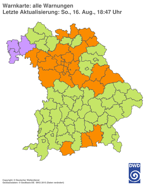 Aktuelle Wetterwarnungen für  Hannover