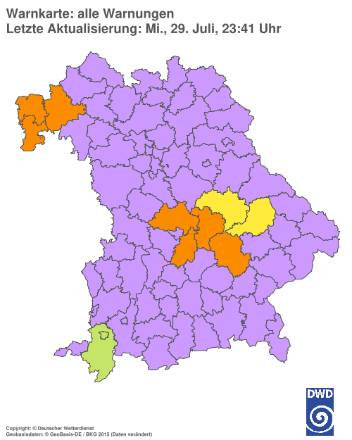 Aktuelle Wetterwarnungen für  Hannover