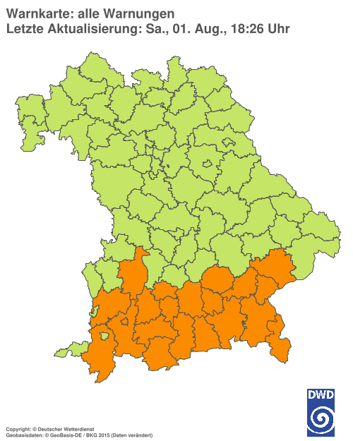 Aktuelle Wetterwarnungen für  Hannover