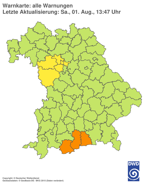 Aktuelle Wetterwarnungen für  Hannover