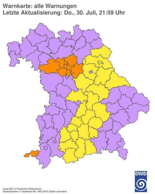 Aktuelle Wetterwarnungen für  Hannover