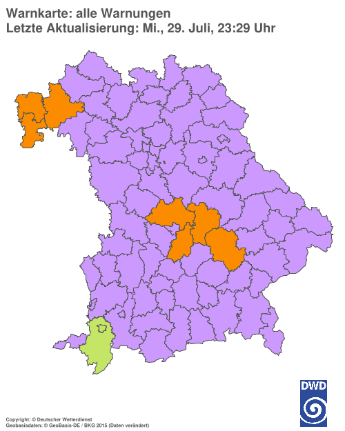Aktuelle Wetterwarnungen für  Hannover