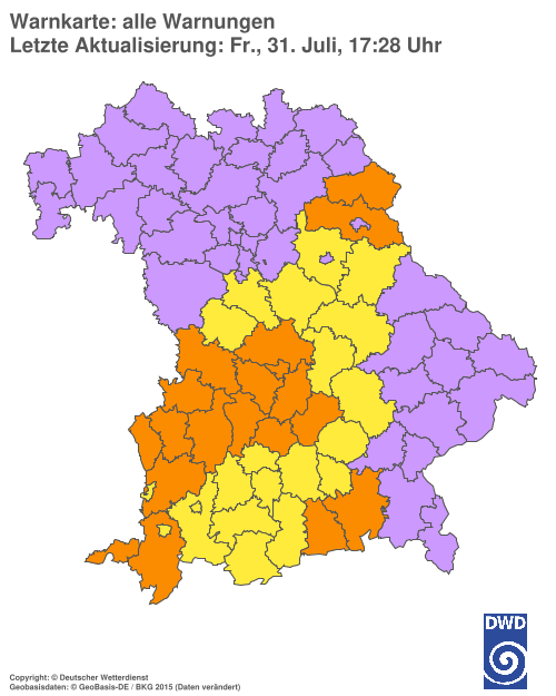 Aktuelle Wetterwarnungen für  Hannover