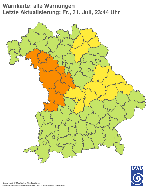 Aktuelle Wetterwarnungen für  Hannover
