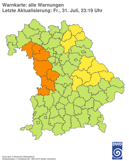 Aktuelle Wetterwarnungen für  Hannover