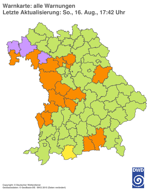 Aktuelle Wetterwarnungen für  Hannover