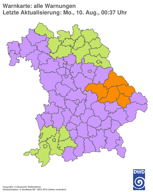 Aktuelle Wetterwarnungen für  Hannover