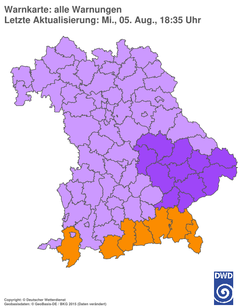 Aktuelle Wetterwarnungen für  Hannover