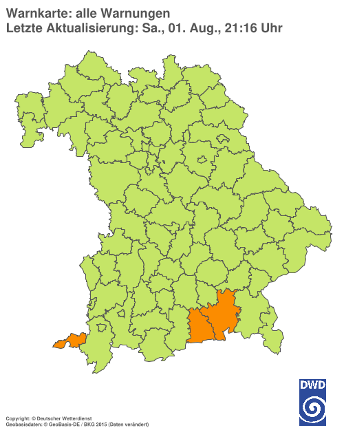 Aktuelle Wetterwarnungen für  Hannover