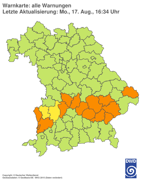 Aktuelle Wetterwarnungen für  Hannover