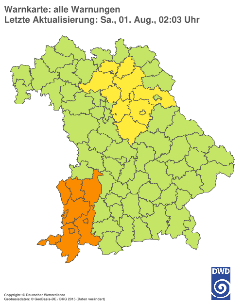 Aktuelle Wetterwarnungen für  Hannover