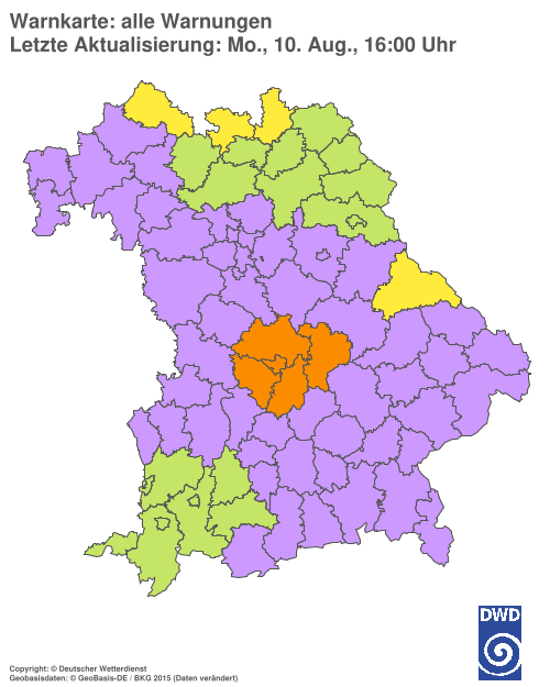 Aktuelle Wetterwarnungen für  Hannover