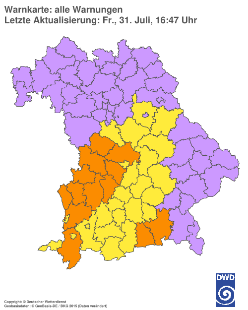 Aktuelle Wetterwarnungen für  Hannover