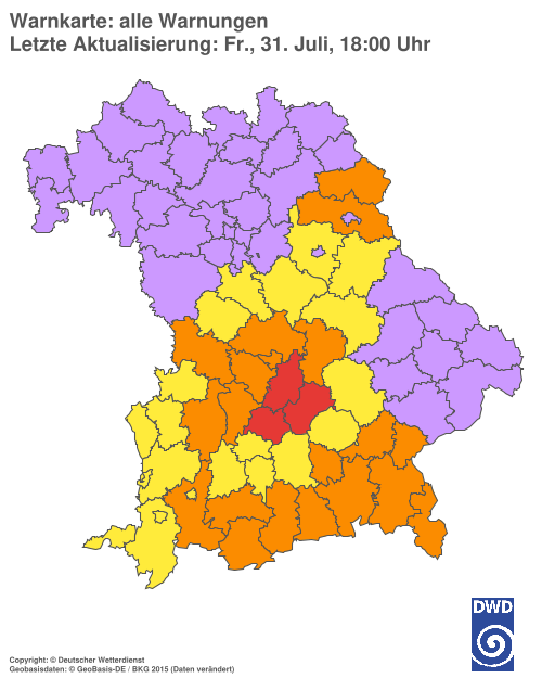 Aktuelle Wetterwarnungen für  Hannover