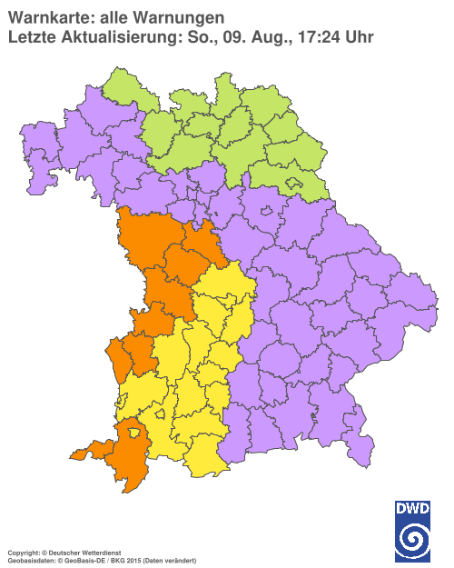Aktuelle Wetterwarnungen für  Hannover