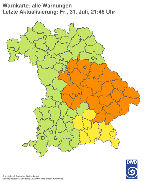 Aktuelle Wetterwarnungen für  Hannover