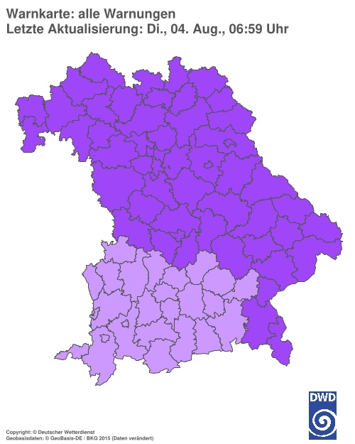 Aktuelle Wetterwarnungen für  Hannover