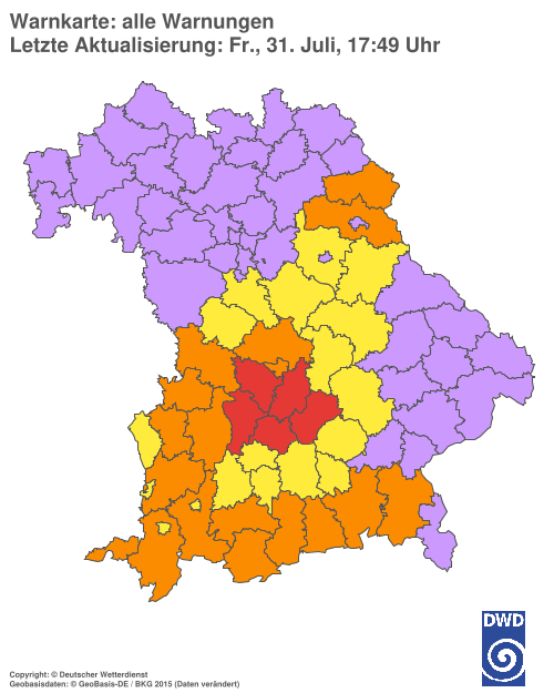 Aktuelle Wetterwarnungen für  Hannover
