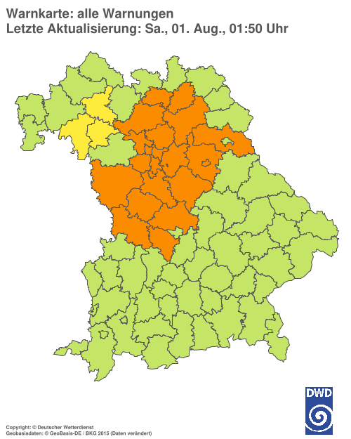 Aktuelle Wetterwarnungen für  Hannover