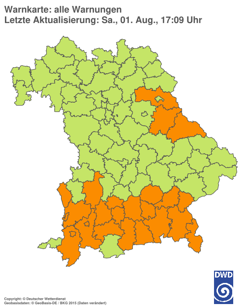 Aktuelle Wetterwarnungen für  Hannover
