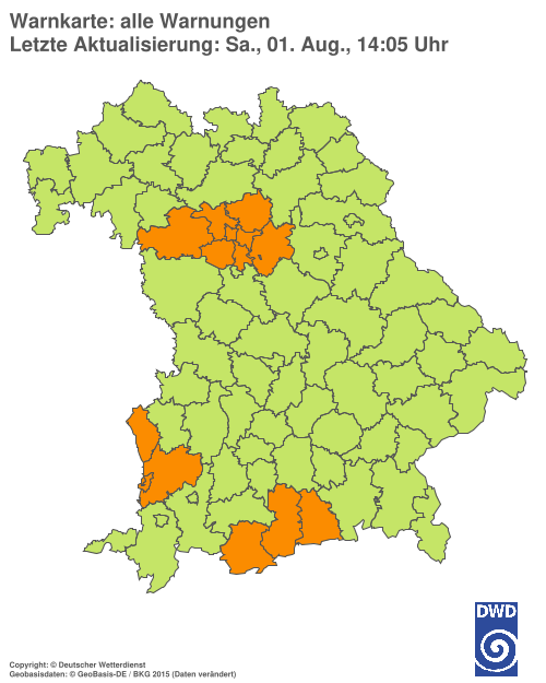 Aktuelle Wetterwarnungen für  Hannover