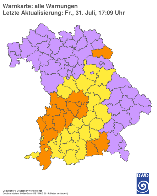 Aktuelle Wetterwarnungen für  Hannover