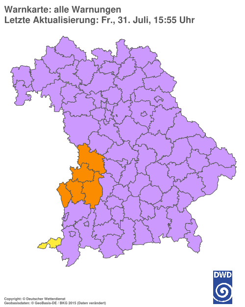Aktuelle Wetterwarnungen für  Hannover