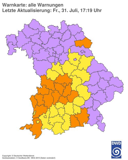 Aktuelle Wetterwarnungen für  Hannover