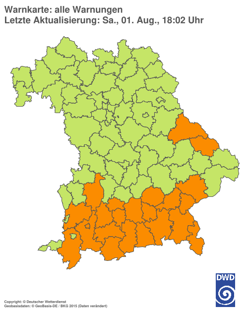 Aktuelle Wetterwarnungen für  Hannover