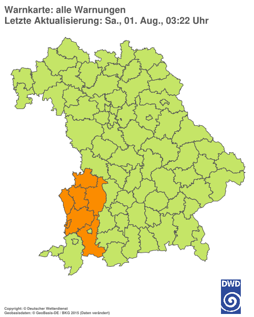 Aktuelle Wetterwarnungen für  Hannover