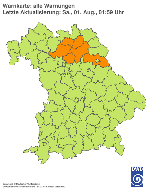 Aktuelle Wetterwarnungen für  Hannover