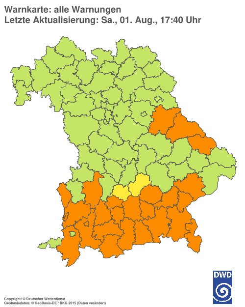 Aktuelle Wetterwarnungen für  Hannover
